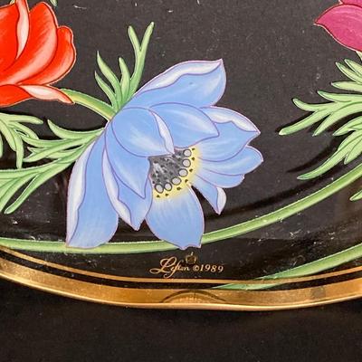 LOT 201: Lefton Floral Serving Plate, Vintage Blue Bird / Parakeet Bird Figurines, Art Vannes France Bowl, Rosella Pink Double Bowl and...