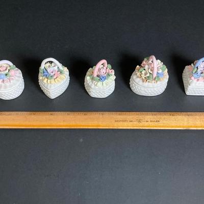 LOT 201: Lefton Floral Serving Plate, Vintage Blue Bird / Parakeet Bird Figurines, Art Vannes France Bowl, Rosella Pink Double Bowl and...