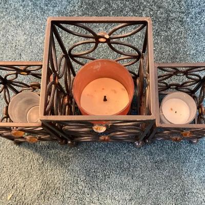 LOT 202: Large Home Decor Collection - Wicker Basket, Frames, Easel, Prints, Candles, Candle Holders and More