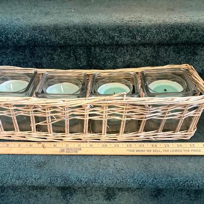 LOT 202: Large Home Decor Collection - Wicker Basket, Frames, Easel, Prints, Candles, Candle Holders and More