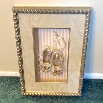 LOT 203: Decorative Resin Bust / Statue and Pair of Artex Inc. Shadow Boxes