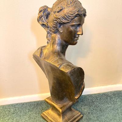 LOT 203: Decorative Resin Bust / Statue and Pair of Artex Inc. Shadow Boxes