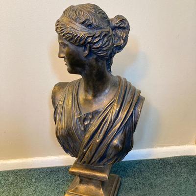LOT 203: Decorative Resin Bust / Statue and Pair of Artex Inc. Shadow Boxes
