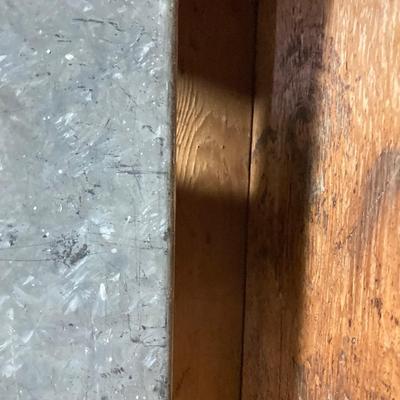 LOT 204: Large Galvanized Hardware Storage / Organizer with Contents, Including Items on Two Shelves