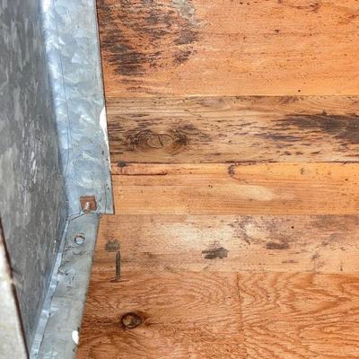 LOT 204: Large Galvanized Hardware Storage / Organizer with Contents, Including Items on Two Shelves