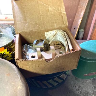 LOT 205: Vintage American Greetings Metal Storage Unit and Contents