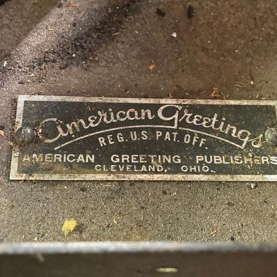 LOT 205: Vintage American Greetings Metal Storage Unit and Contents