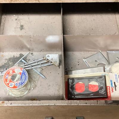 LOT 205: Vintage American Greetings Metal Storage Unit and Contents