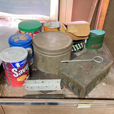 LOT 205: Vintage American Greetings Metal Storage Unit and Contents