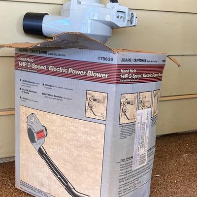 LOT 206: Craftsman Electric Power Blower, Milwaukee Hand Truck and Havahart Animal Cage Trap