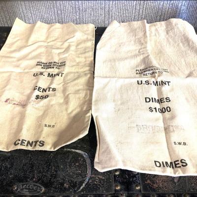 LOT 207: Large Lot of Currency Holders / Wrappers, Vintage Money Bags, Tape Dispenser and Rolls of Tape