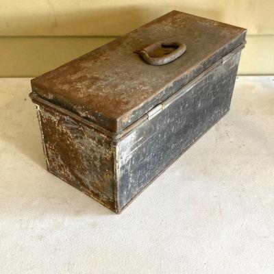 LOT 210: Pair of Vintage Metal Toolboxes and Contents