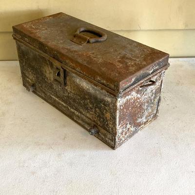LOT 210: Pair of Vintage Metal Toolboxes and Contents