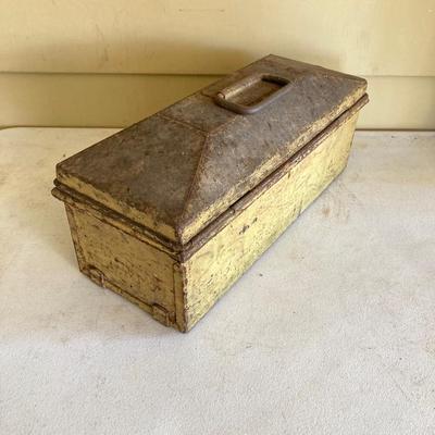 LOT 210: Pair of Vintage Metal Toolboxes and Contents