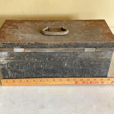 LOT 210: Pair of Vintage Metal Toolboxes and Contents
