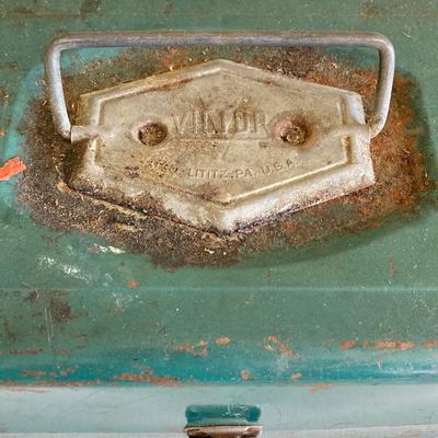 LOT 211: Two Vintage Metal Tool / Storage Boxes and Contents