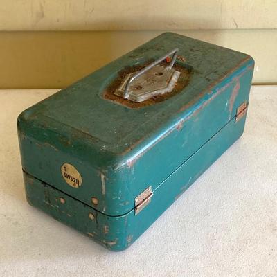 LOT 211: Two Vintage Metal Tool / Storage Boxes and Contents