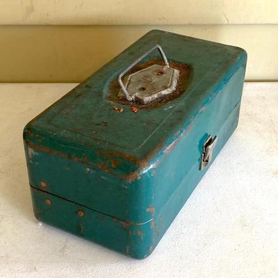 LOT 211: Two Vintage Metal Tool / Storage Boxes and Contents