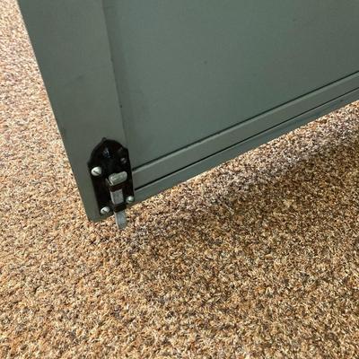 LOT 213: The Globe-Wernicke Co. Metal Horizontal Storage Unit with Contents of Large Tool Lot (Files, Drill Bits, Chisels and More)