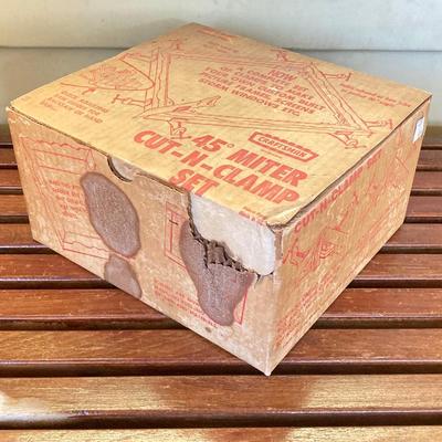 LOT 216: Craftsman Miter Cut-N-Clamp Set in Original Box with Large Collection of Hammers, Metal Square Angle Rulers and More