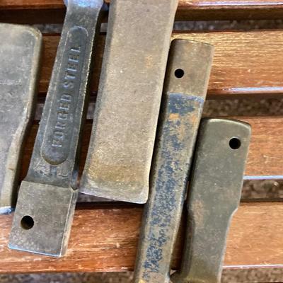 LOT 217: Vintage / Antique Tools - Metal Stamping, Wiss Shears / Cutters, Pexto / Kraeuter Rivet Burr Tools, Copper Chains, Molding Plane...