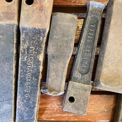 LOT 217: Vintage / Antique Tools - Metal Stamping, Wiss Shears / Cutters, Pexto / Kraeuter Rivet Burr Tools, Copper Chains, Molding Plane...