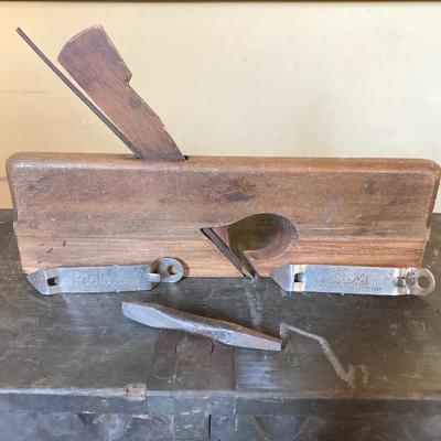 LOT 217: Vintage / Antique Tools - Metal Stamping, Wiss Shears / Cutters, Pexto / Kraeuter Rivet Burr Tools, Copper Chains, Molding Plane...