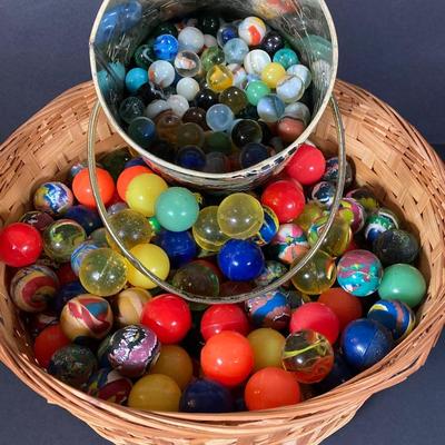 LOT 218: Vintage Toys - Marbles, Bouncy Superballs, Buddy L, Beanie Babies, McDonald's, American Girl Book and More