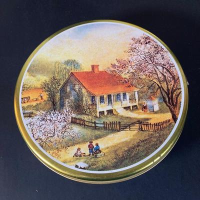 LOT 219: Vintage Tin Collection - Reisman's Thin Pretzels, Valleybrook Farms, Swiss Colony, Supreme Pure Cane Sugar Sack and More