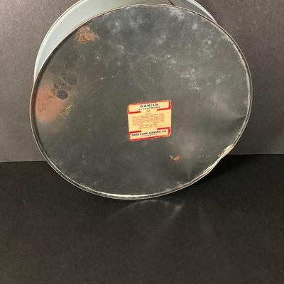 LOT 219: Vintage Tin Collection - Reisman's Thin Pretzels, Valleybrook Farms, Swiss Colony, Supreme Pure Cane Sugar Sack and More