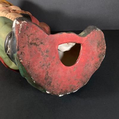 LOT 220: Pair of Large Hand Painted Ceramic Garden Knomes