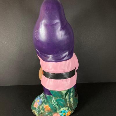 LOT 220: Pair of Large Hand Painted Ceramic Garden Knomes