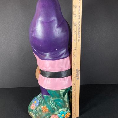 LOT 220: Pair of Large Hand Painted Ceramic Garden Knomes