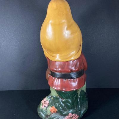 LOT 220: Pair of Large Hand Painted Ceramic Garden Knomes