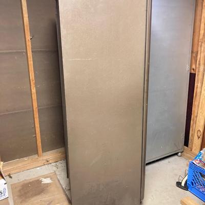 LOT 222: Evans Brand Metal Storage Cabinet