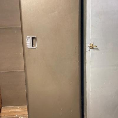 LOT 222: Evans Brand Metal Storage Cabinet