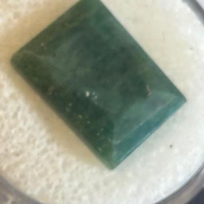 Emerald faceted cabochon