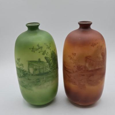 LOT 7X: Antique Milk Glass Battleship , Vintage Sailing Ship Cast Iron Bookend, and Two Vases