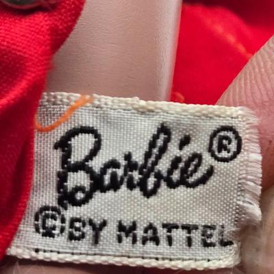 LOT 10X: 1962 Barbie Case, 1958 Blonde Ponytail Barbie ( MCMLVIII ) , 1958 Brunette Bubble Hairstyle Barbie ( MCMLVIII) , Clothing,...