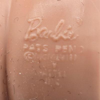 LOT 10X: 1962 Barbie Case, 1958 Blonde Ponytail Barbie ( MCMLVIII ) , 1958 Brunette Bubble Hairstyle Barbie ( MCMLVIII) , Clothing,...