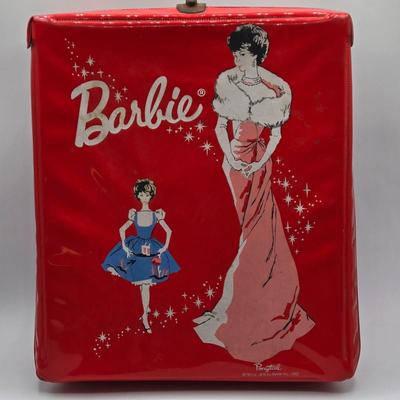 LOT 10X: 1962 Barbie Case, 1958 Blonde Ponytail Barbie ( MCMLVIII ) , 1958 Brunette Bubble Hairstyle Barbie ( MCMLVIII) , Clothing,...