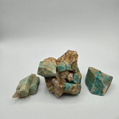 LOT 11X: Mushroom Coral, Raw Amethyst, Smoky Quartz, Amazonite, Agate Geodes, Quartz Crystals, Pyrite Gold, and Various Other Rocks