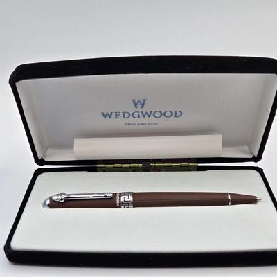 LOT 12X: Wedgewood Jasperware Brown Ballpoint Pen, Vintage Berol Apsco Pencil Sharpener, and Vintage Brass Envelope Opener From "...