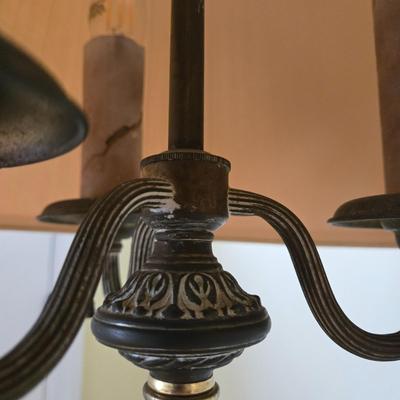 LOT 19L: Vintage Metal Floor Lamp, Was Tested and Works as Intended : Ornate Molded Metal Details