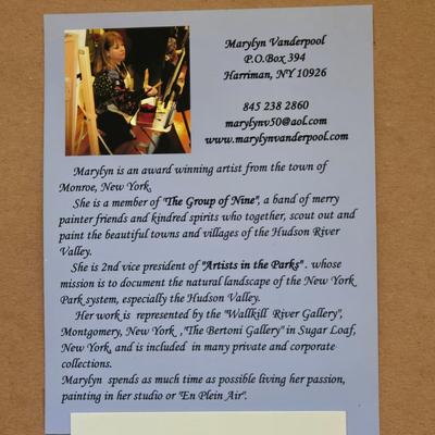 LOT 21L: "Late Summer at Nyack Beach View From Power House" Signed Oil Painting by Marylyn Vanderpool