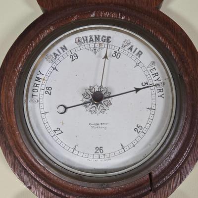 LOT 22L: Gooch Bros. Worthington Wooden Barometer