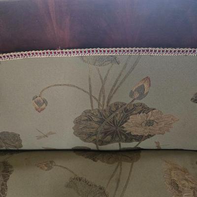 LOT 27L: Antique Couch With Ornate Carved Wood Trim