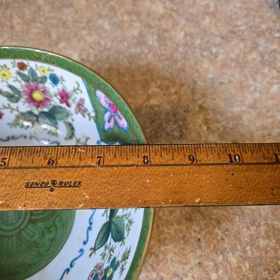 LOT 31K: Russian Khokhloma Lacquer Box, Japanese Handpainted Bowl, 2 Russian Lacquer Wooden Bowls, 2 Stone Carved Elephants , and Serving...