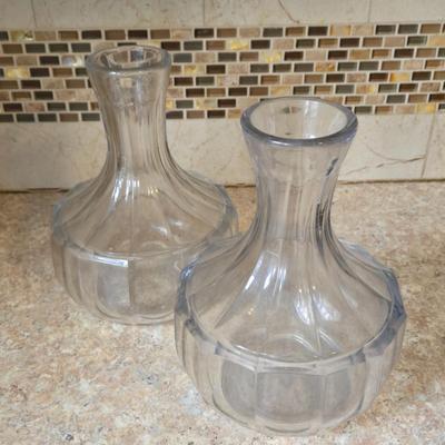 LOT 32K: Multiple Wine Decanters in Various Shapes and Sizes