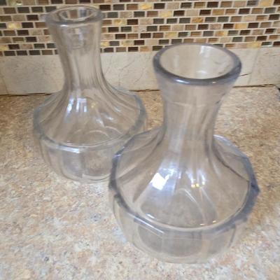LOT 32K: Multiple Wine Decanters in Various Shapes and Sizes